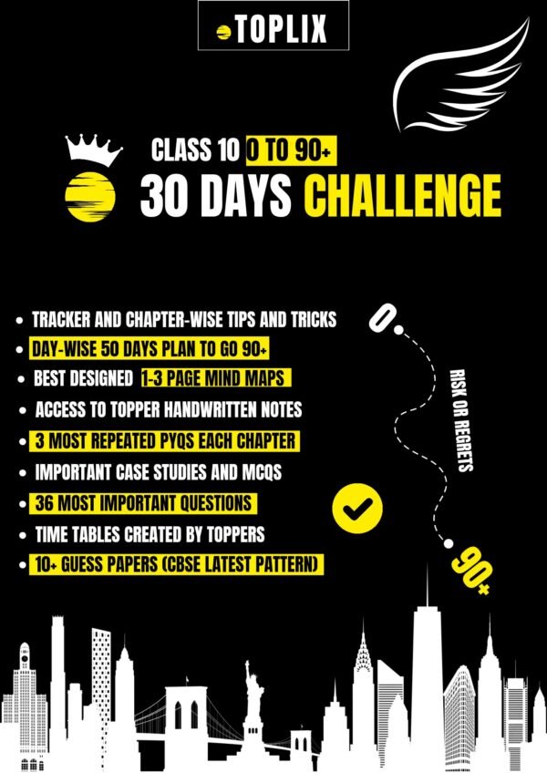 30 DAYS CHALLENGE FOR CLASS 10 BY TOPLIX ALL SUBJECTS BUNDLE